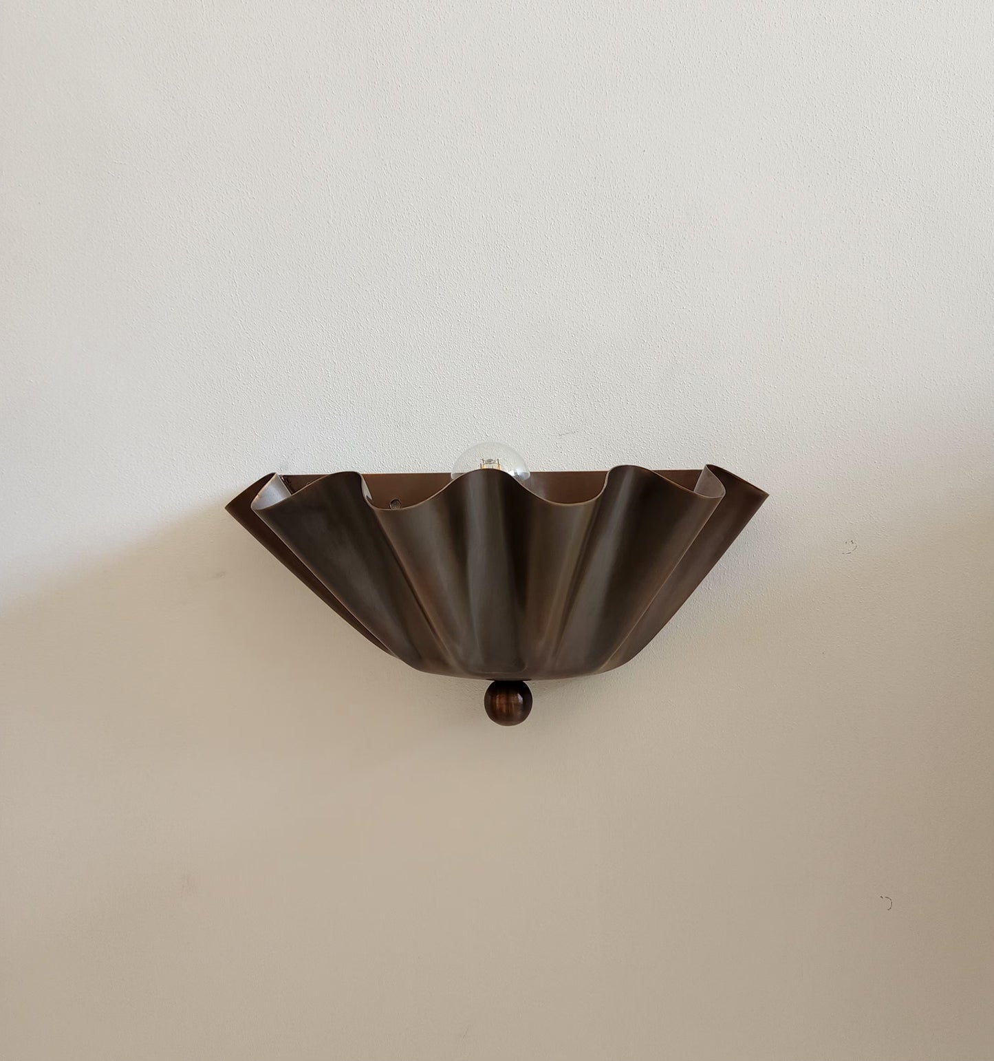 Decorative Brass Half Flower Wall Lamp | Frost Lights