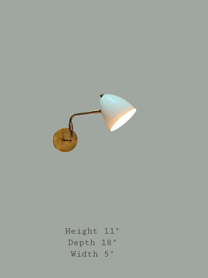 Brass Swing Arm Wall Lamp For Bedside Lighting | Frost Lights