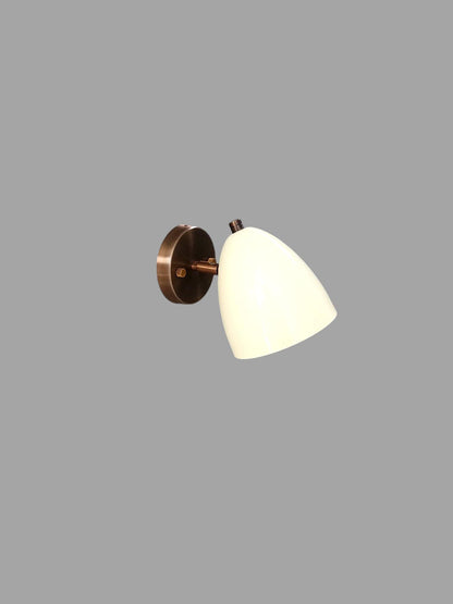 Mid Century Brass Wall Sconce With Industrial Design | Frost Lights