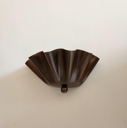 Floral Brass Wall Light With Solid Brass Finish | Frost Lights