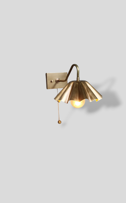 Handcrafted Brass Wall Lamp With Vintage Modern Design | Frost Lights