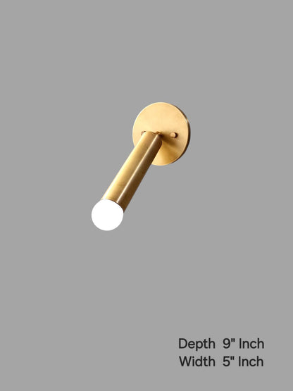 Luxury Brass Wall Light With Cylindrical Tube Shade | Frost Lights