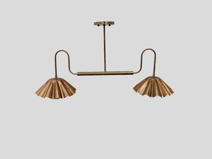 Solid Brass Spiral Chandelier Ceiling Fixture | Frost Lights