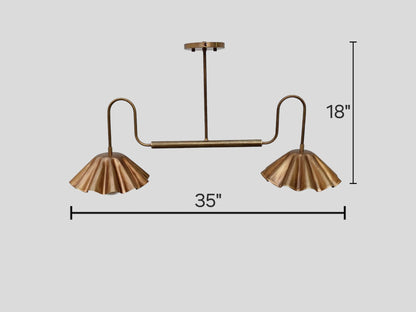 Designer Brass Ceiling Lamp With Spiral Arms | Frost Lights