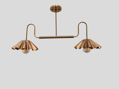 Handmade Italian Brass Spiral Ceiling Light | Frost Lights