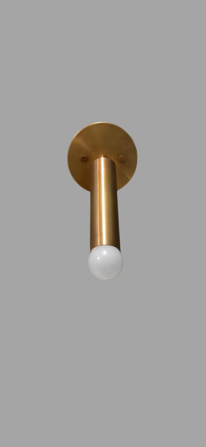 Solid Brass Tube Wall Lamp For Bedroom Reading Light | Frost Lights