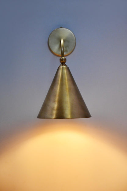 Mid-Century Modern Brass Wall Sconce With Warm Glow | Frost Lights