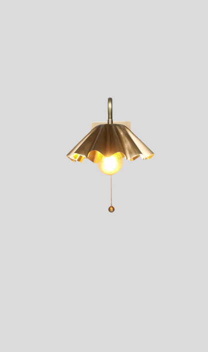 Mid Century Brass Wall Lamp For Reading Nook | Frost Lights
