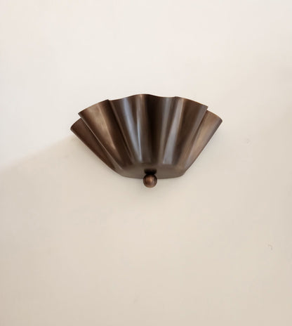 Handmade Brass Half Flower Wall Sconce Art Deco Light | Frost Lights