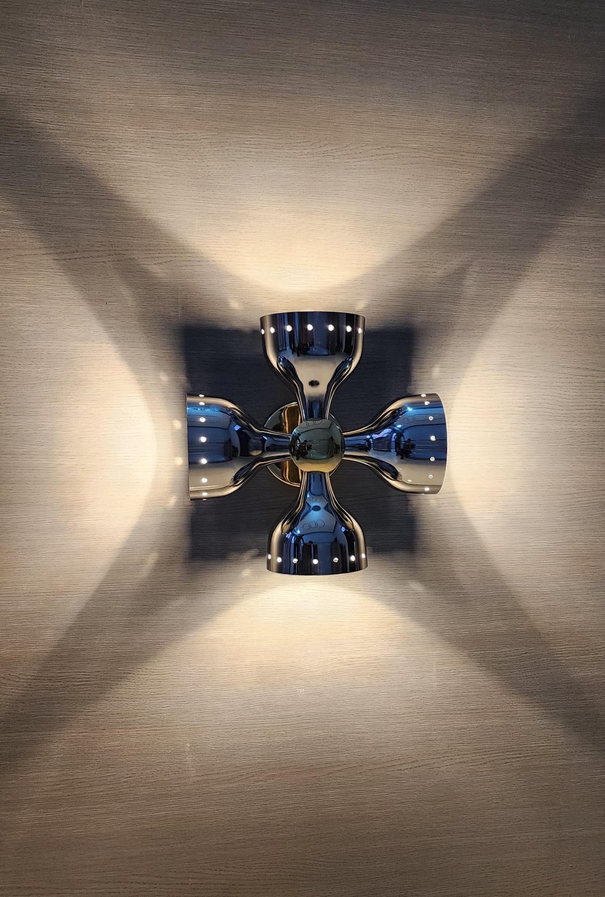Artisan Brass Sputnik Wall Light With Warm Glow | Frost Lights
