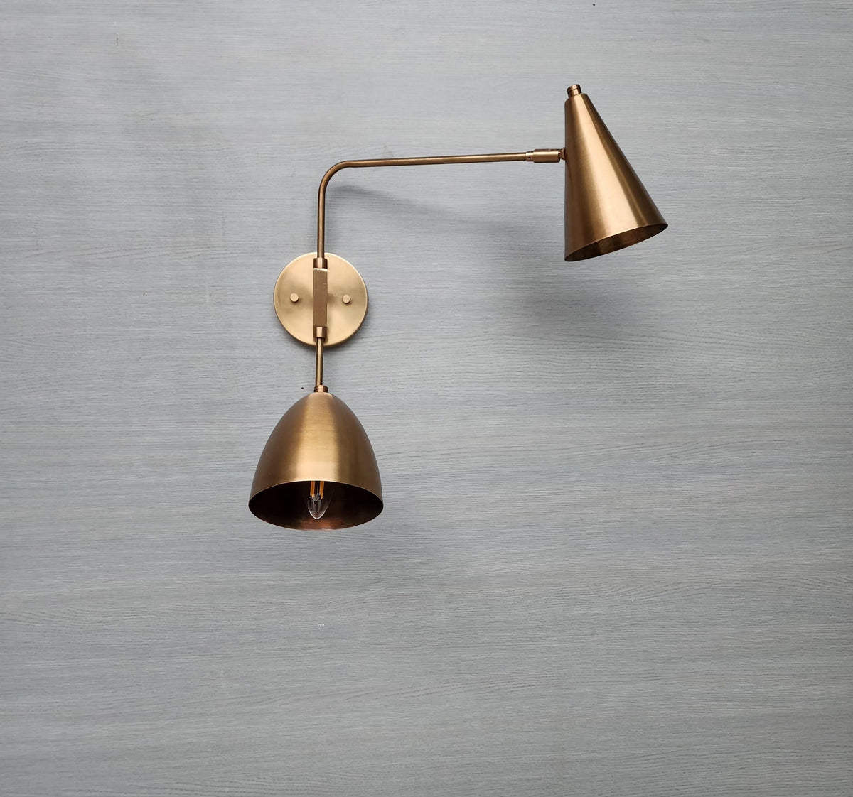 Brass Starburst Wall Fixture With Adjustable Arms | Frost Lights