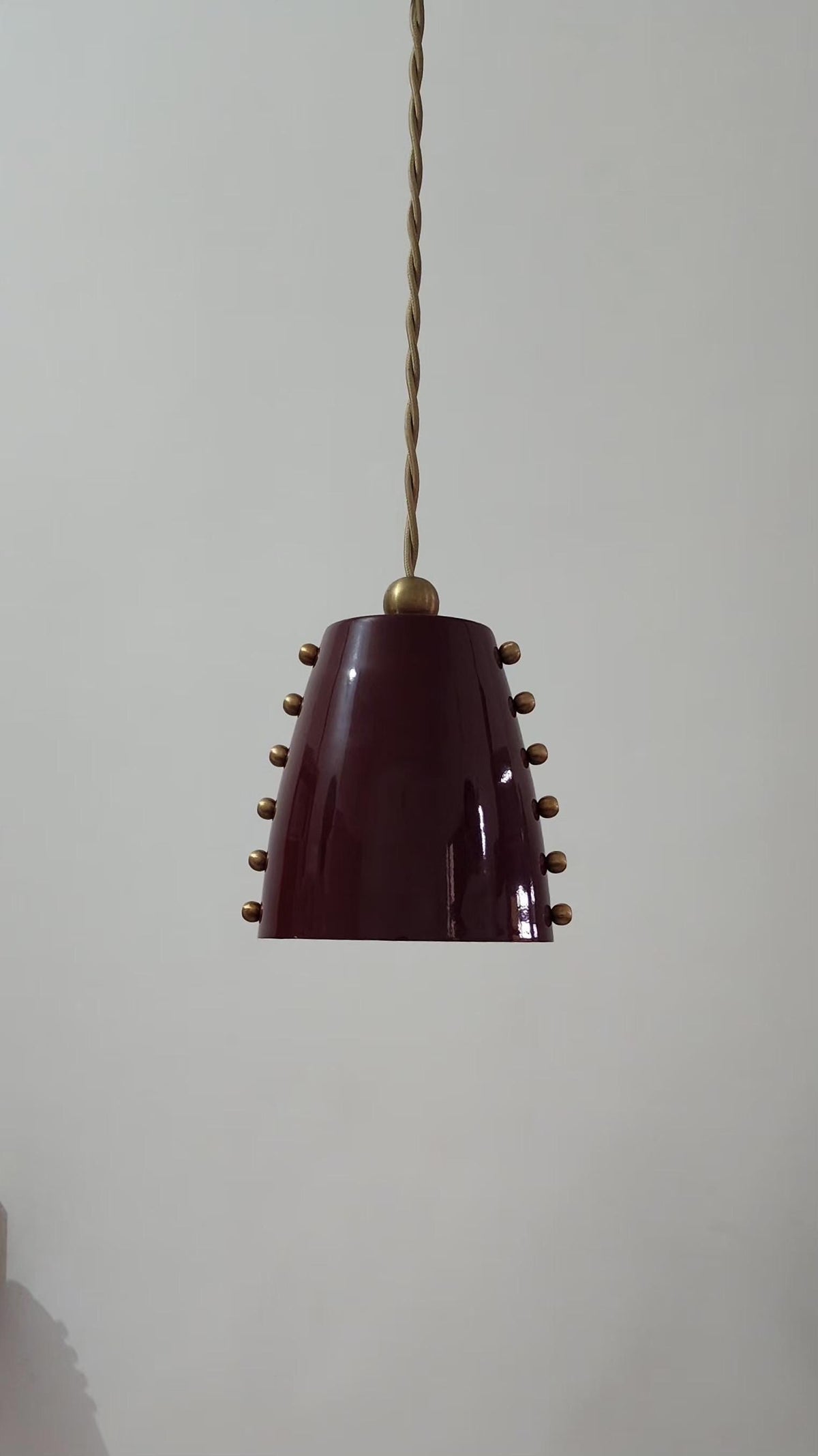 Contemporary Cone Ceiling Light With Brass Body | Frost Lights