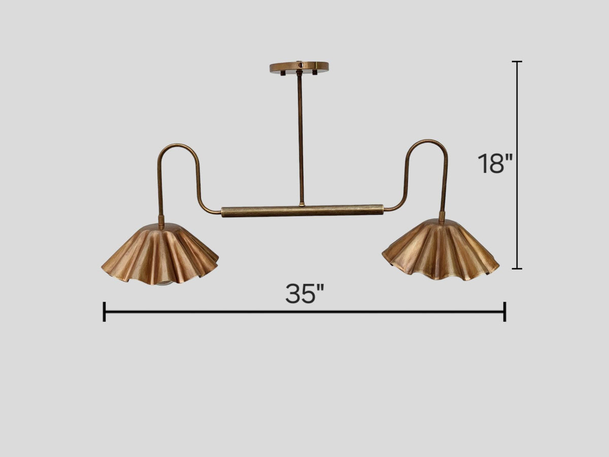 Designer Brass Ceiling Lamp With Spiral Arms | Frost Lights
