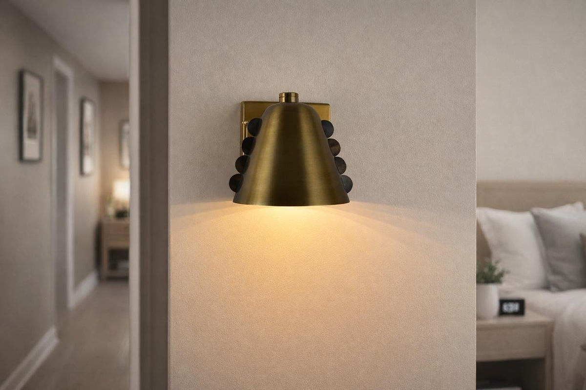 Designer Brass Cone Wall Light For Luxury Homes | Frost Lights