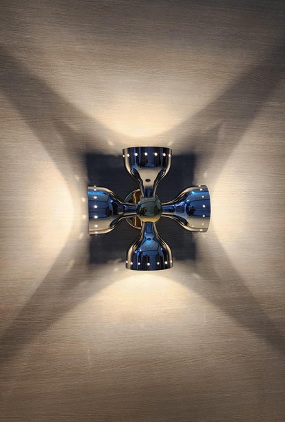 Artisan Brass Sputnik Wall Light With Warm Glow | Frost Lights