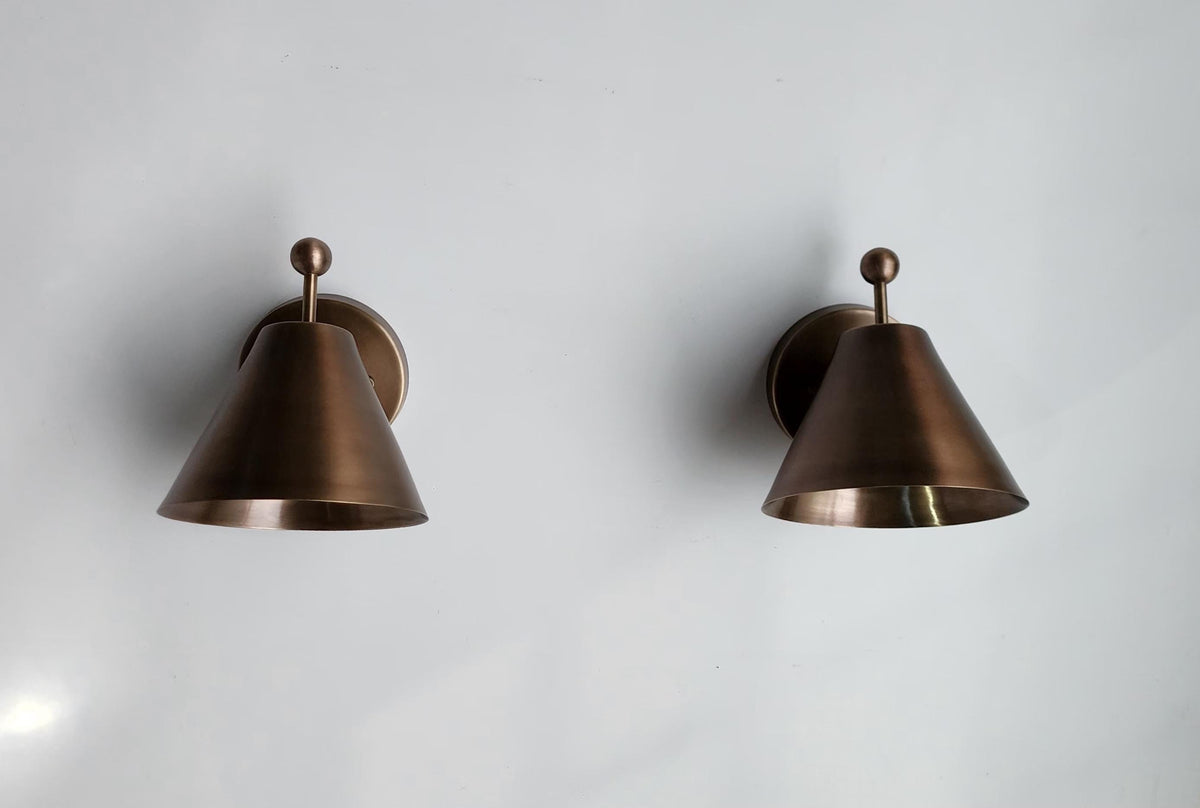 Handcrafted Brass Wall Sconce Pair | Frost Lights