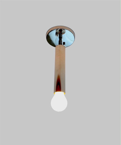 Handmade Brass Cylinder Wall Sconce – Minimalist Mid-Century Tube Light - optimized image