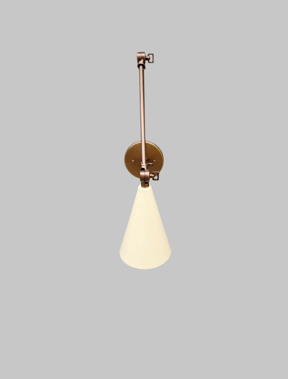 Handmade Brass Wall Lamp With Adjustable Arm | Frost Lights