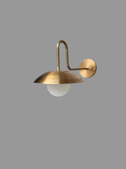 Scandinavian Brass Globe Wall Lamp | Frost Lights
