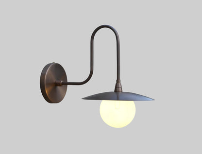 Decorative Brass Swan Neck Wall Light | Frost Lights