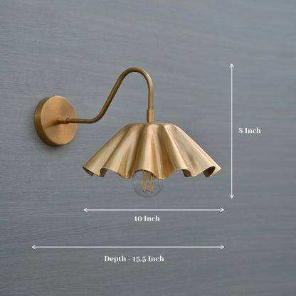 Modern Brass Fluted Wall Lighting Fixture | Frost Lights