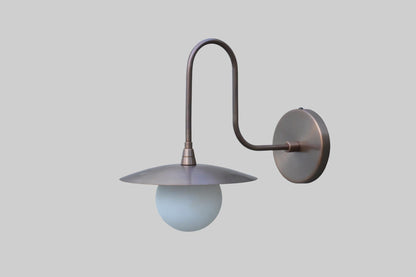 Premium Brass Wall Light With Glass Globe | Frost Lights