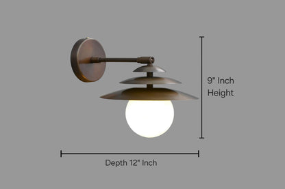 Retro Industrial Brass Wall Sconce: Stylish - optimized image
