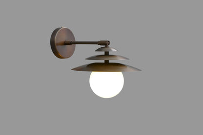 Retro Industrial Brass Wall Sconce: Stylish - optimized image