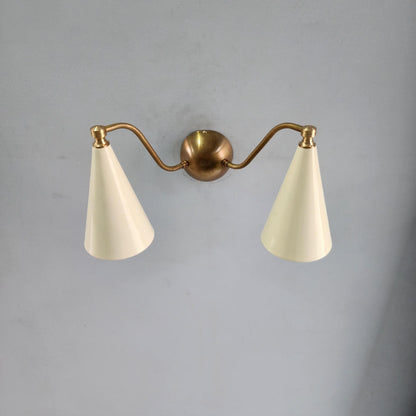 Designer Brass Wall Sconce With Symmetrical Form | Frost Lights