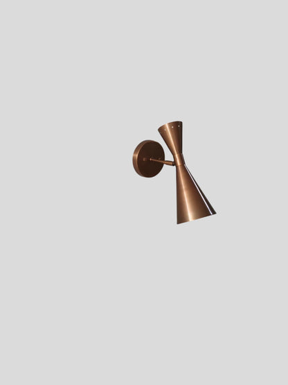 Mid Century Modern Brass Wall Fixture | Frost Lights