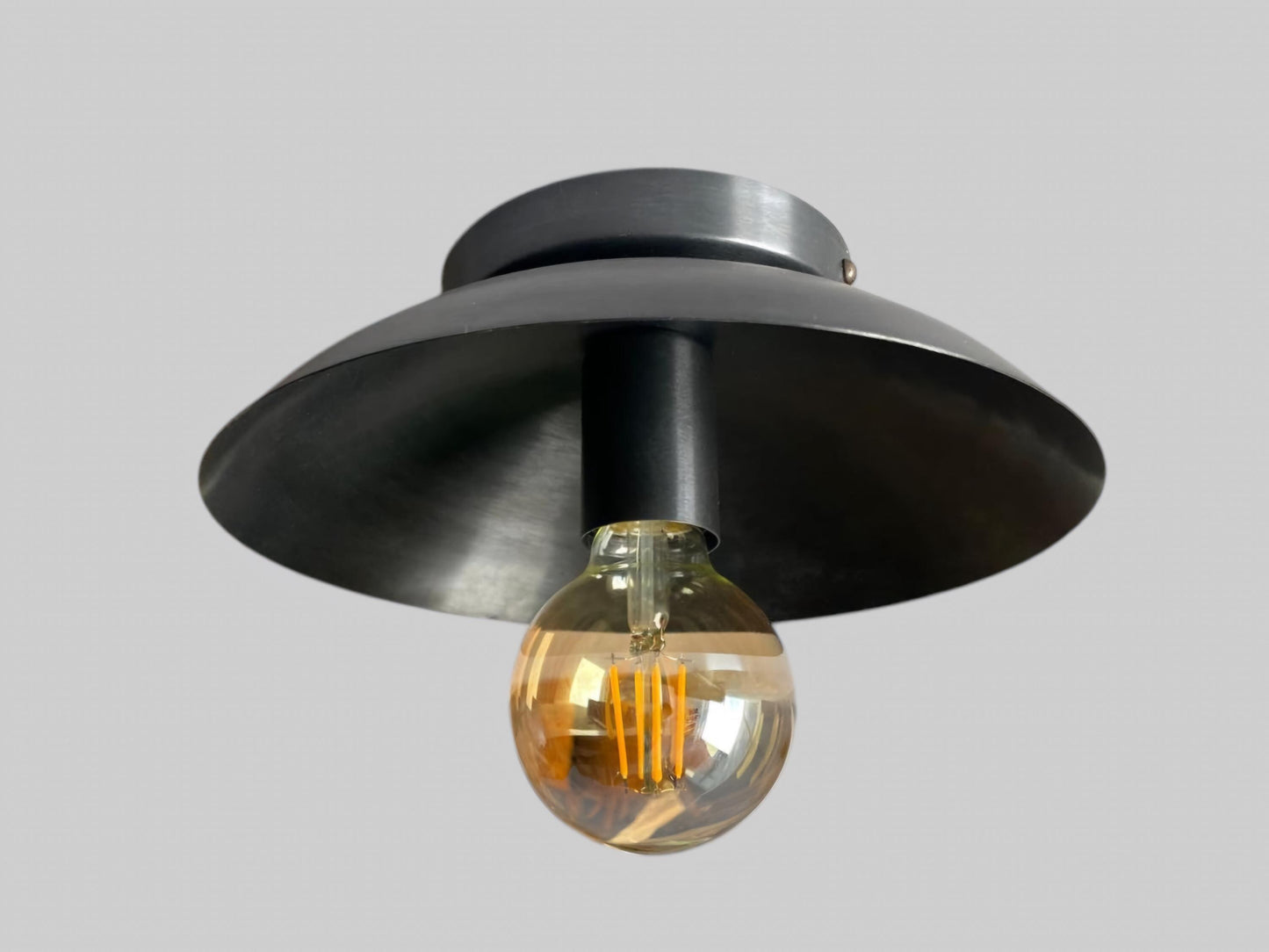 Elegant Brass Ceiling Light - Handcrafted Flush Mount Fixture