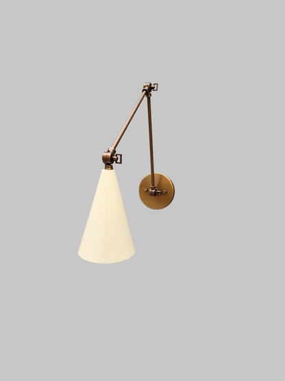 Handmade Brass Wall Lamp With Adjustable Arm | Frost Lights
