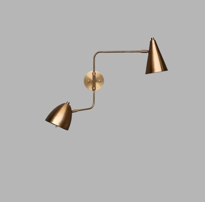 Swing Arm Brass Wall Sconce | Handmade Mid-Century Sputnik Wall Light