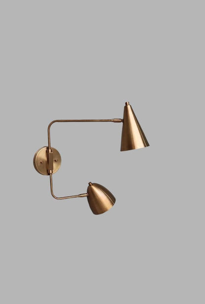 Swing Arm Brass Wall Sconce | Handmade Mid-Century Sputnik Wall Light