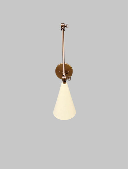 Handmade Brass Wall Lamp With Adjustable Arm | Frost Lights