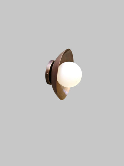 Modern Brass Flush Mount Globe Light | Frost Lights