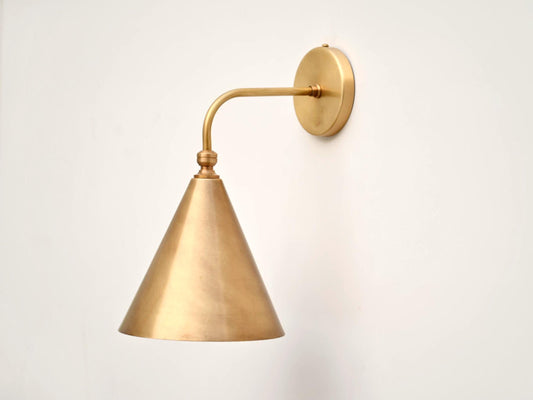 Brass Wall Sconce – Vintage Modern Light for Bedroom or Hallway