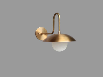 Contemporary Gooseneck Brass Wall Lamp | Frost Lights