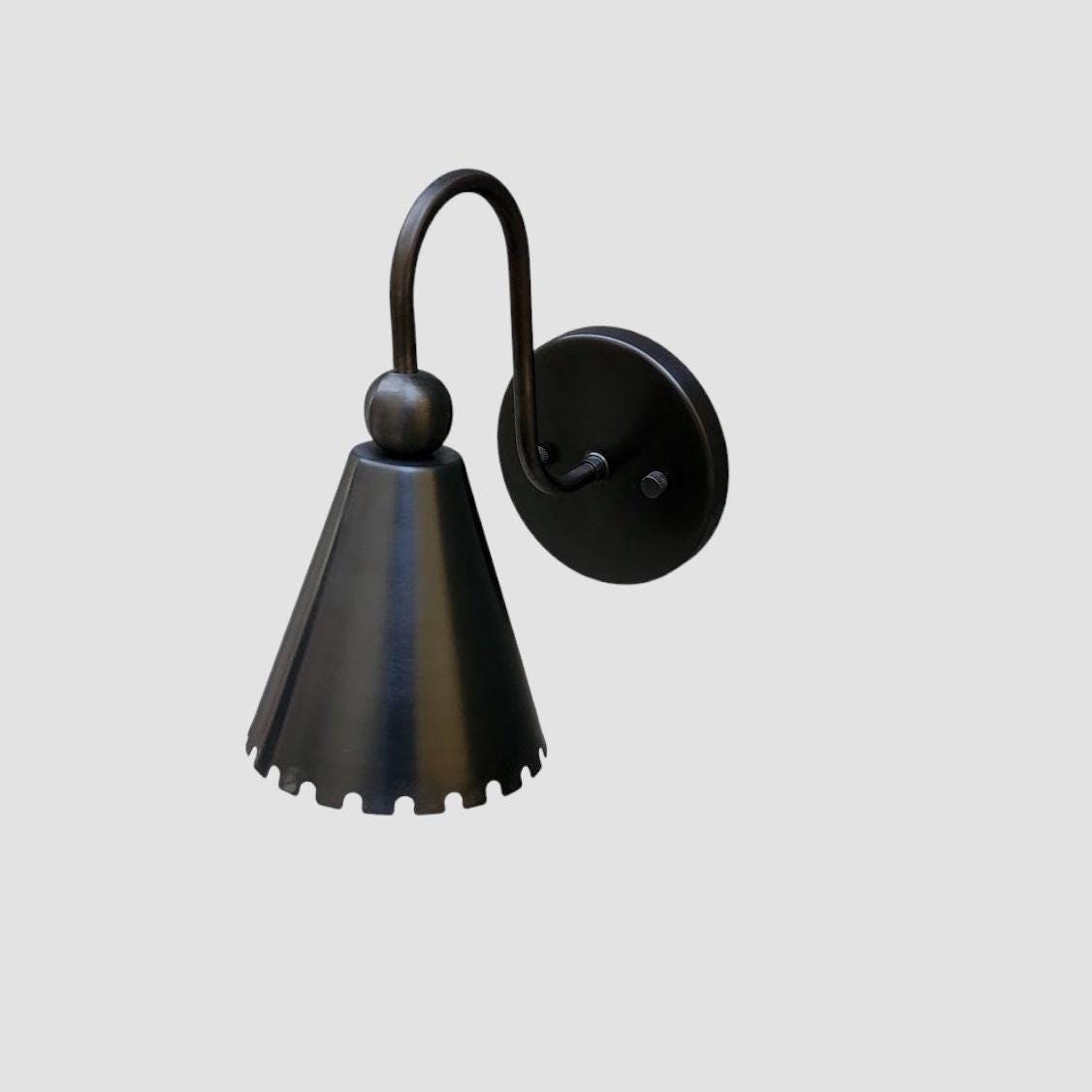 Handcrafted Brass Wall Sconce | Vintage Floral Design, Modern Accent Lighting