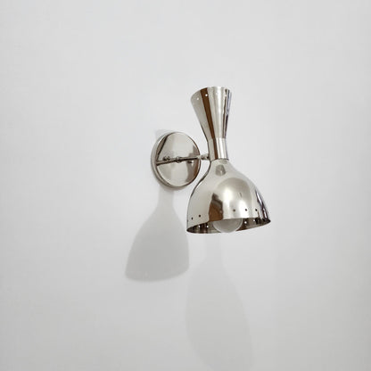Polished Chrome Mid Century Wall Light | Frost Lights