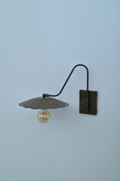 Handmade Adjustable Brass Wall Lamp For Bedroom | Frost Lights