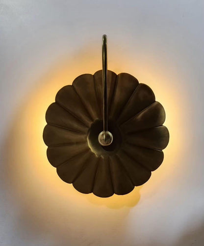 Handmade Floral Brass Wall Sconce | Frost Lights