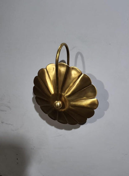 Contemporary Floral Brass Wall Fixture | Frost Lights