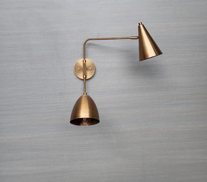 Handmade Brass Sputnik Wall Lamp With Swing Arms | Frost Lights