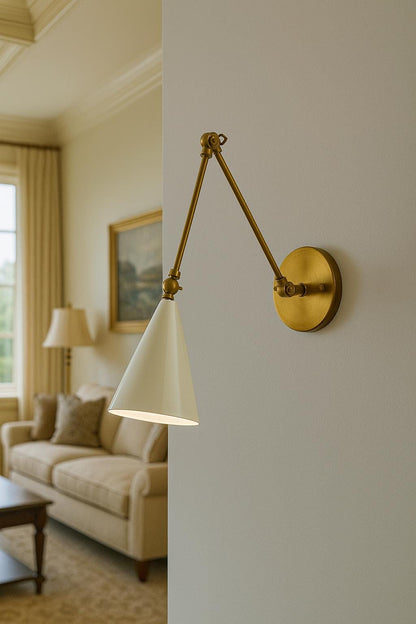 Luxury Brass Reading Lamp For Bedside Walls | Frost Lights