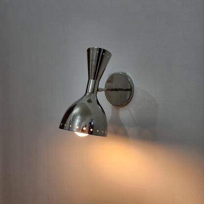Handmade Chrome Wall Sconce with Adjustable Shade | Frost Lights