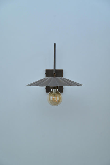 Scalloped Brass Wall Sconce With Vintage Design | Frost Lights