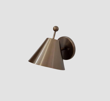 Hardwired Single Light Brass Wall Fixture | Frost Lights