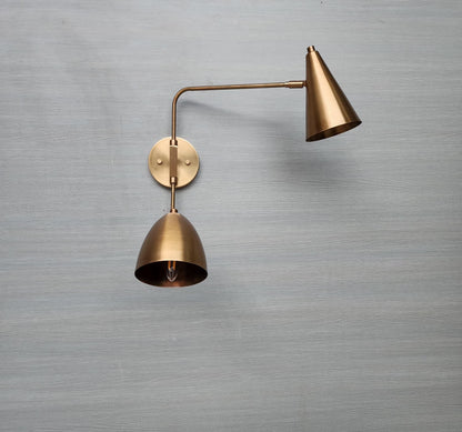 Brass Starburst Wall Fixture With Adjustable Arms | Frost Lights