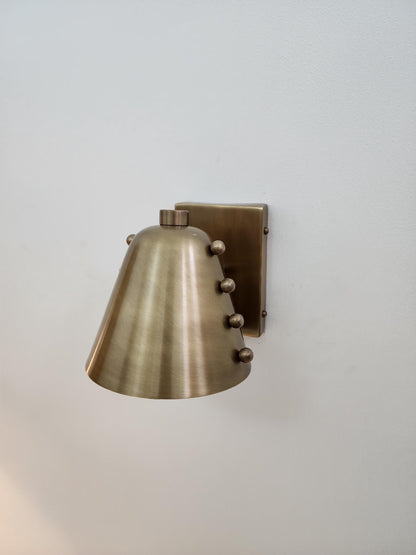Contemporary Brass Cone Lamp | Frost Lights